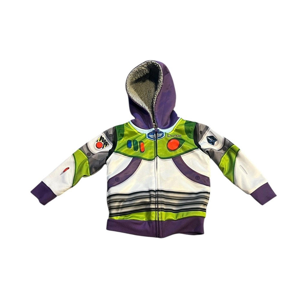 Toy Story Buzz Lightyear Sherpa Lined Zip Hoodie Toddler 3T
